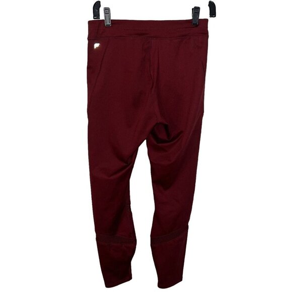 FABLETICS LEGGINGS MESH PANELS RED MAROON STYLE LG1931620 SIZE MEDIUM WOMEN - Picture 3 of 9